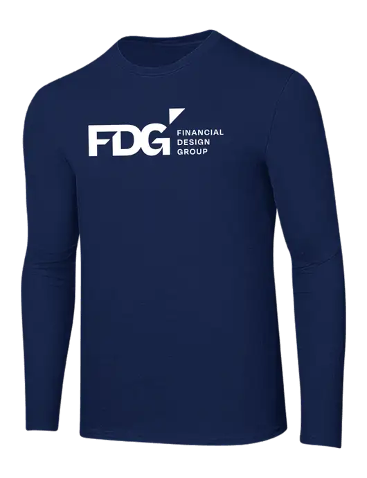 Ring Spun Navy 4.5 oz Long Sleeve T-Shirt w/FDG Logo