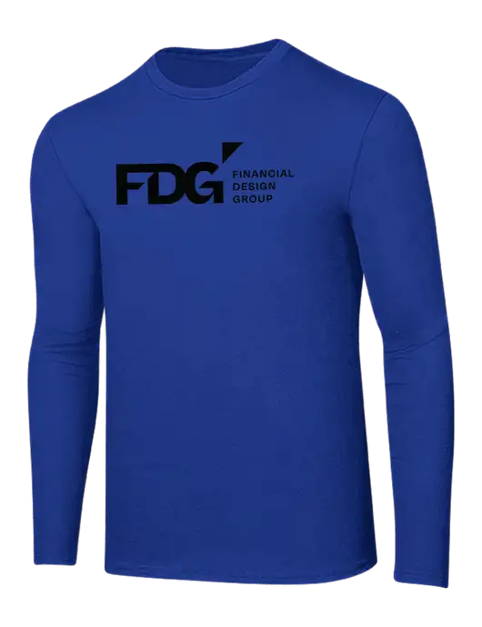 Ring Spun True Royal 4.5 oz Long Sleeve T-Shirt w/FDG Logo