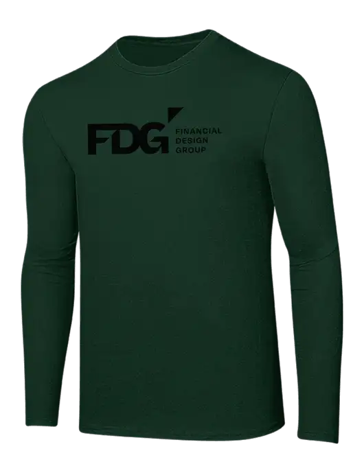 Ring Spun Forest Green 4.5 oz Long Sleeve T-Shirt w/FDG Logo