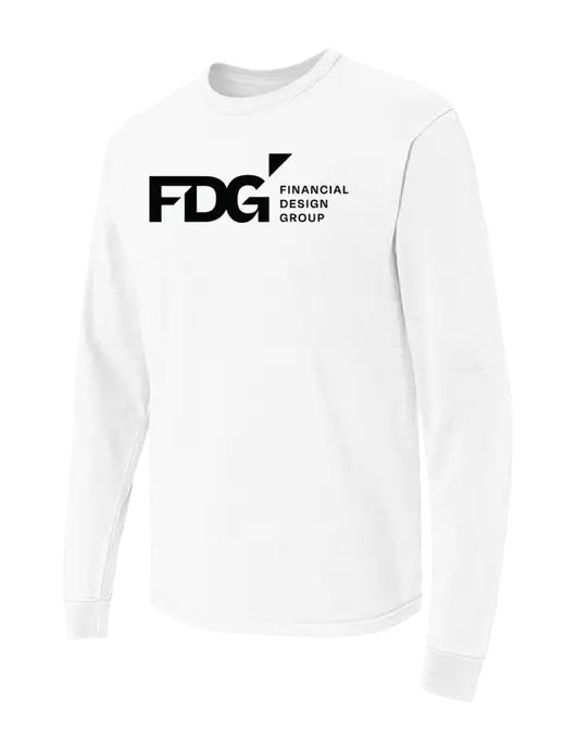 Comfort Colors Garment-Dyed White Heavyweight Long Sleeve T-Shirt w/FDG Logo