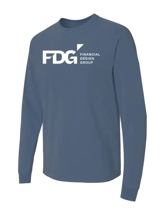 Comfort Colors Garment-Dyed Blue Slate Heavyweight Long Sleeve T-Shirt w/FDG Logo