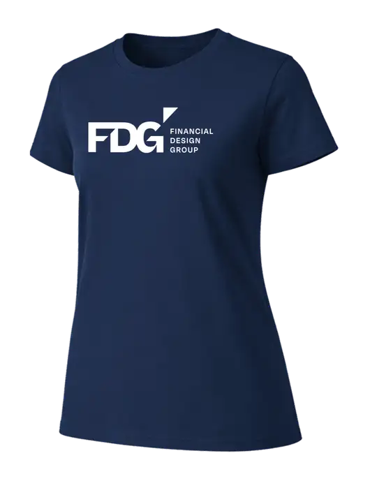 Womens Ring Spun Navy 4.5 oz T-Shirt w/FDG Logo