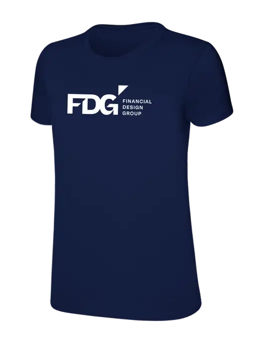 Womens Ring Spun Navy 4.5 oz T-Shirt w/FDG Logo