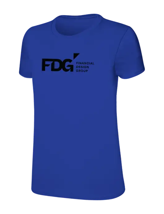 Womens Ring Spun Royal 4.5 oz T-Shirt w/FDG Logo