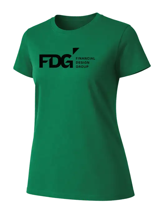 Womens Ring Spun Kelly Green 4.5 oz T-Shirt w/FDG Logo