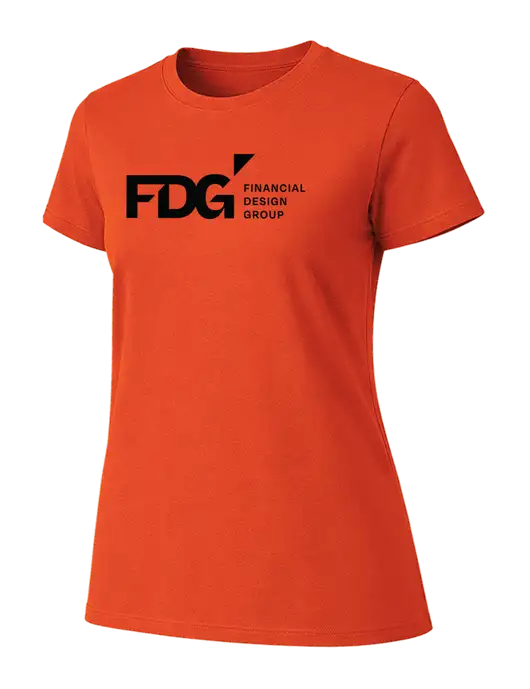 Womens Ring Spun Orange 4.5 oz T-Shirt w/FDG Logo