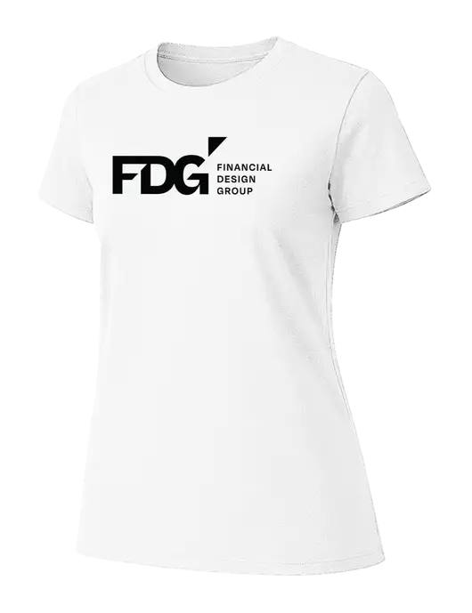 Womens Ring Spun White 4.5 oz T-Shirt w/FDG Logo