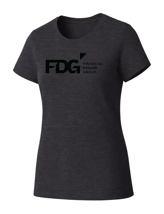 Womens Seriously Soft Heathered Charcoal T-Shirt w/FDG Logo