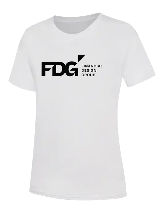 Womens White Core Blend Tee w/FDG Logo