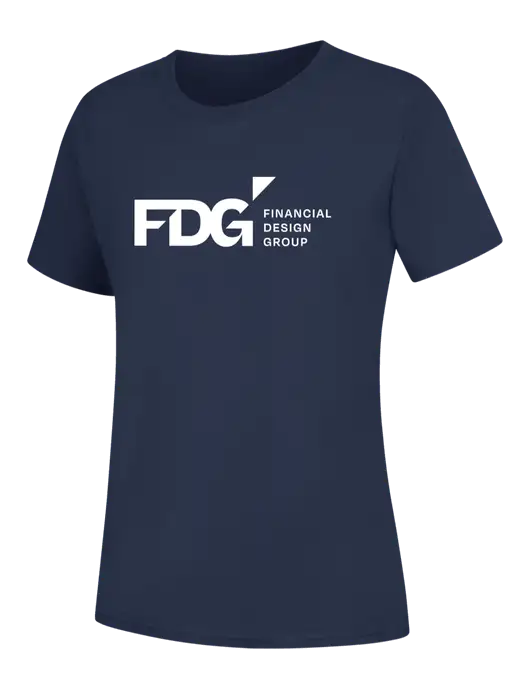 Womens Navy Core Blend Tee w/FDG Logo