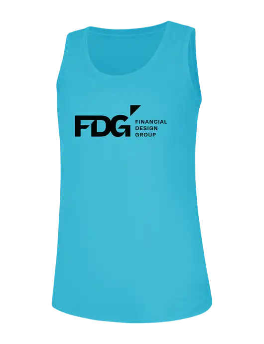 Womens Teal Heather Perfect Tri Racerback Tank w/FDG Logo