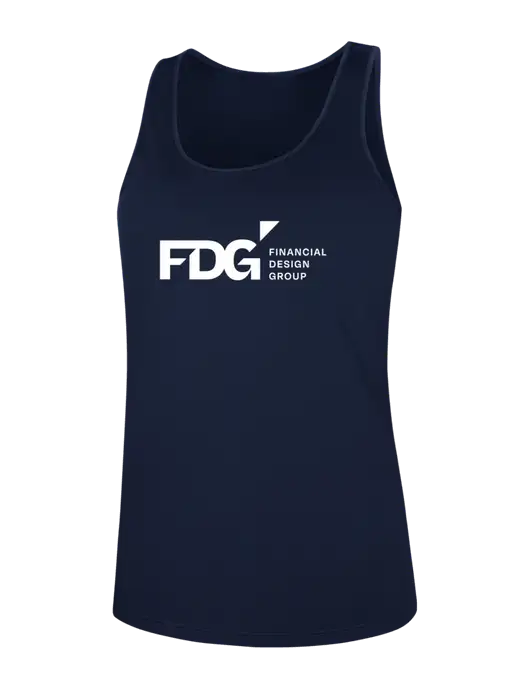 Womens Navy PosiCharge Competitor Racerback Tank w/FDG Logo