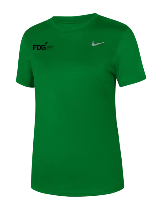 Nike Womens Team rLegend Kelly Green T-Shirt w/FDG Logo