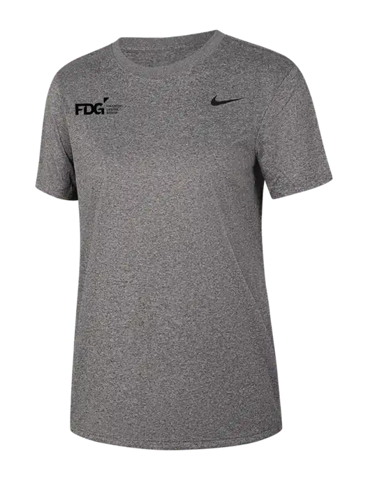 Nike Womens Team rLegend Dark Heather Grey T-Shirt w/FDG Logo