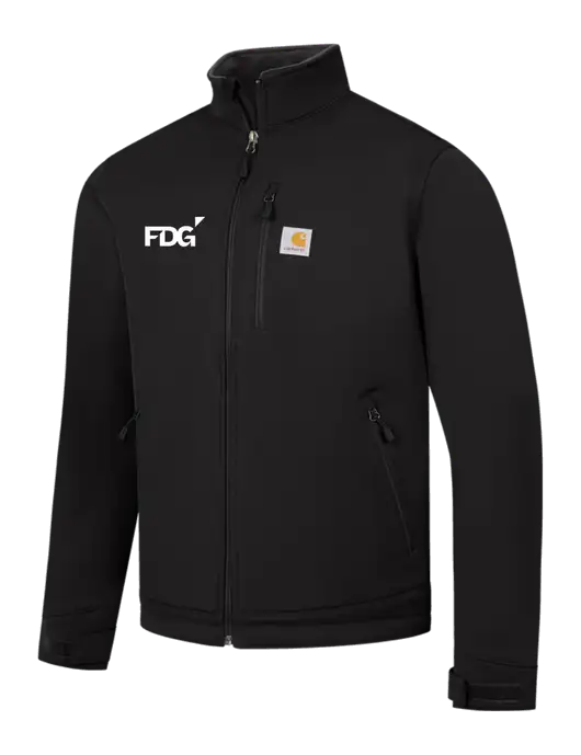 Carhartt Black Crowley Soft Shell Jacket w/FDG Logo