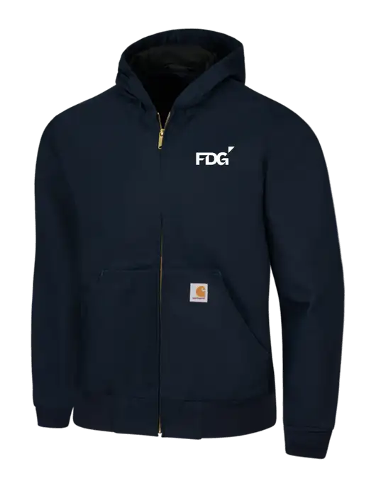 Carhartt Navy Thermal Lined Duck Active Jacket w/FDG Logo