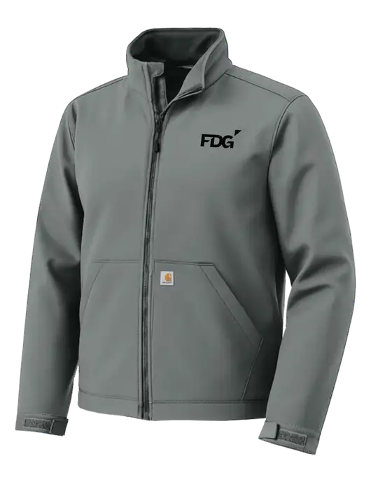 Carhartt Rain Defender Dark Medium Grey Soft Shell Jacket w/FDG Logo