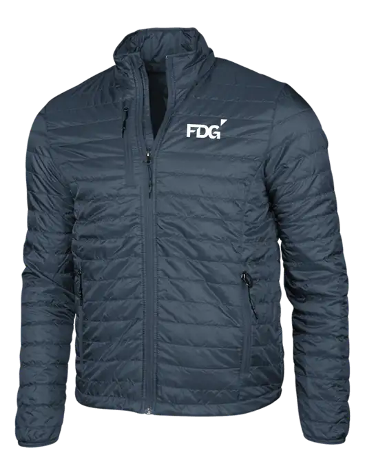 Navy Puffy Packable Jacket w/FDG Logo