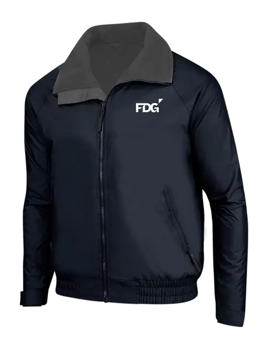 True Navy/Grey Heather Classic Competitor Jacket w/FDG Logo