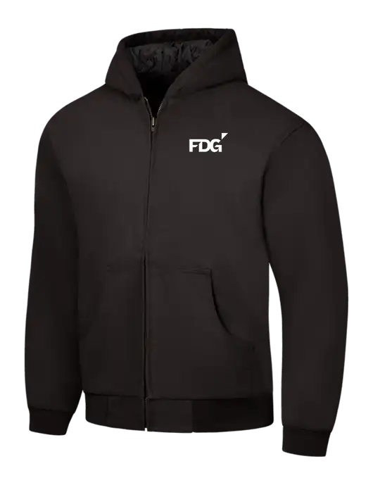CornerStone Black Duck Cloth Hooded Work Jacket w/FDG Logo