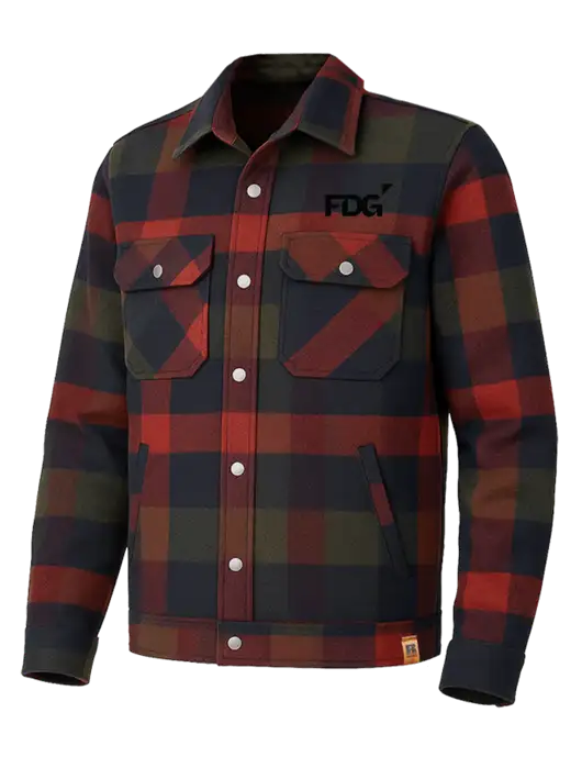 Russell Outdoors Red Plaid Basin Jacket w/FDG Logo