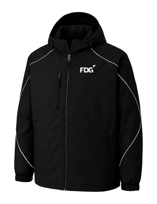 Angle 3-In-1 Black Jacket with Bonded Fleece Liner w/FDG Logo