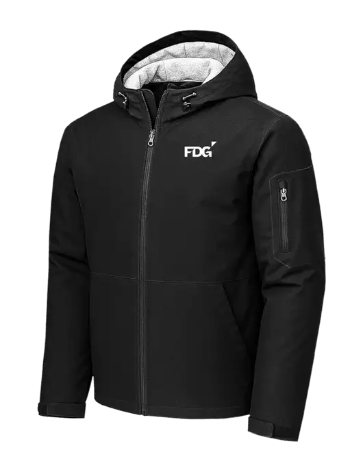 Waterproof Insulated Black Jacket w/FDG Logo
