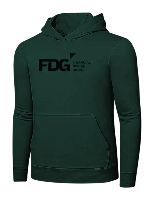 Dark Green 7.8 oz Ring Spun Hooded Sweatshirt w/FDG Logo