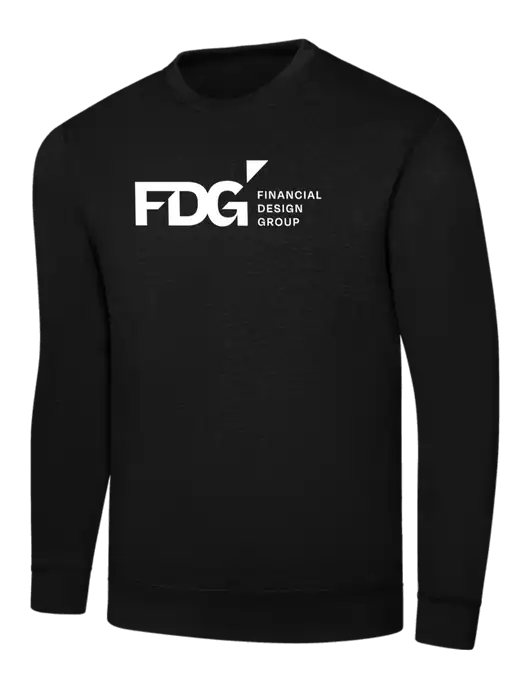 Black 7.8 oz Ring Spun Crew Sweatshirt w/FDG Logo