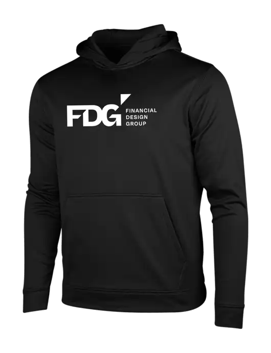Black Fleece Sport-Wick Hooded Pullover w/FDG Logo