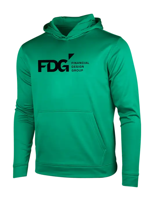 Kelly Green Sport-Wick Fleece Hooded Pullover w/FDG Logo