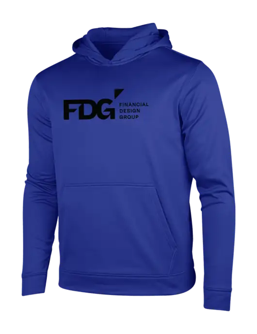 True Royal Sport-Wick Fleece Hooded Pullover w/FDG Logo
