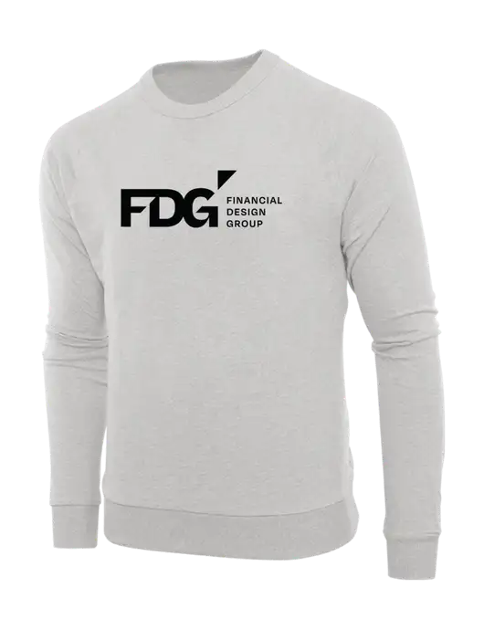Allmade Granite Grey Heather Organic French Terry Crewneck Sweatshirt w/FDG Logo