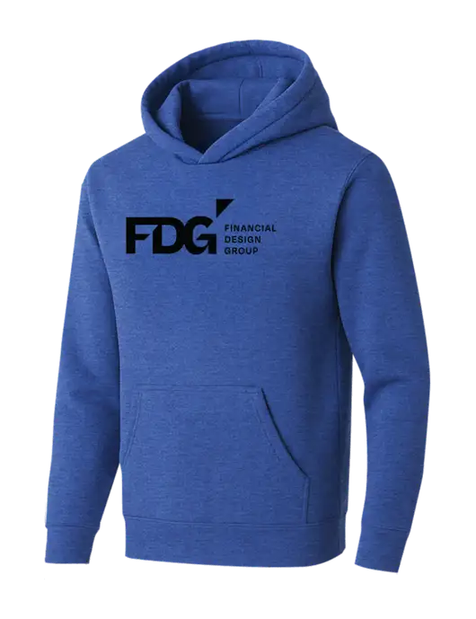 BELLA+CANVAS Heather Royal Sponge Fleece Pullover Hoodie w/FDG Logo