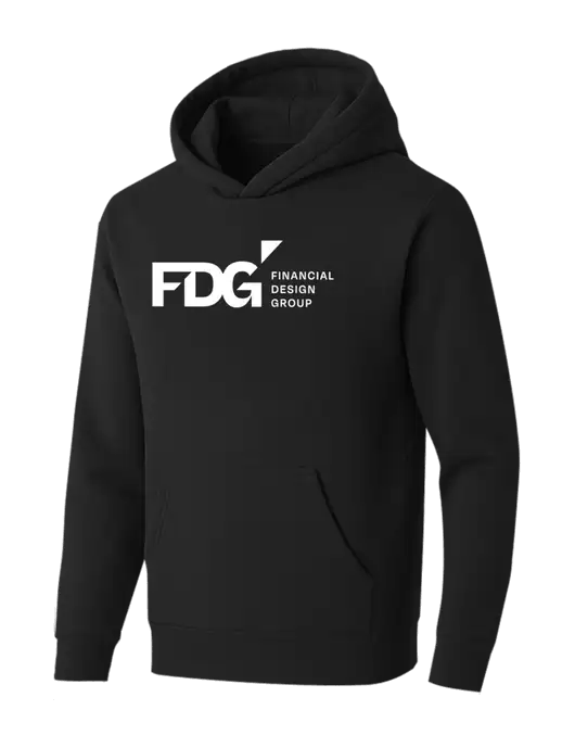 BELLA+CANVAS Black Sponge Fleece Pullover Hoodie w/FDG Logo