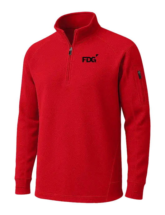 True Red Tech Fleece 1/4 Zip Pullover w/FDG Logo