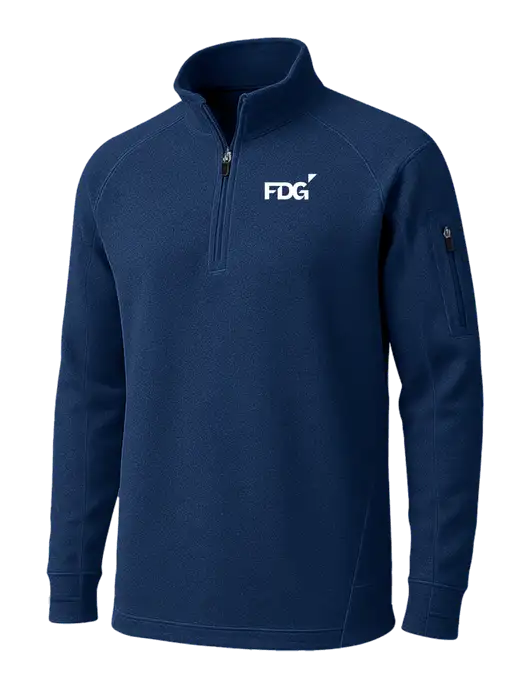 True Navy Tech Fleece 1/4 Zip Pullover w/FDG Logo