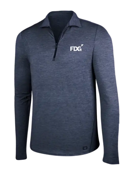 OGIO Blue Indigo Heather Endurance Force 1/4 Zip w/FDG Logo