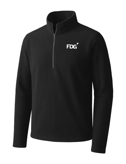 Black Microfleece 1/2 Zip Pullover w/FDG Logo