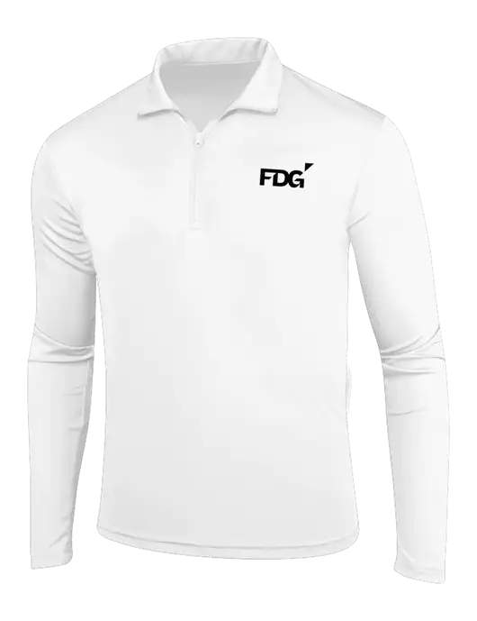 White PosiCharge Competitor 1/4 Zip Pullover w/FDG Logo