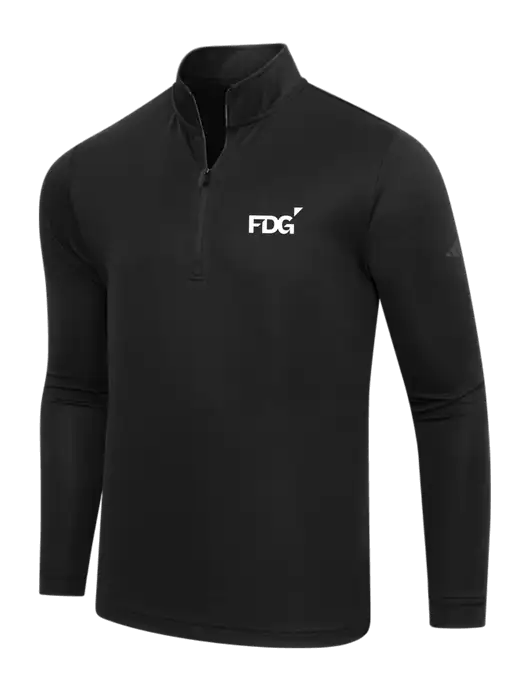 Adidas Black Lightweight Quarter Zip Pullover w/FDG Logo