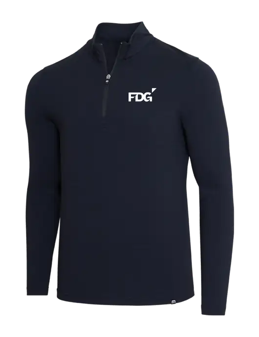 TravisMathew Black Crestview 1/4 Zip w/FDG Logo