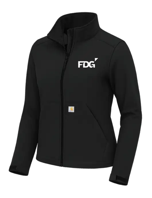 Carhartt Womens Rain Defender Black Soft Shell Jacket w/FDG Logo