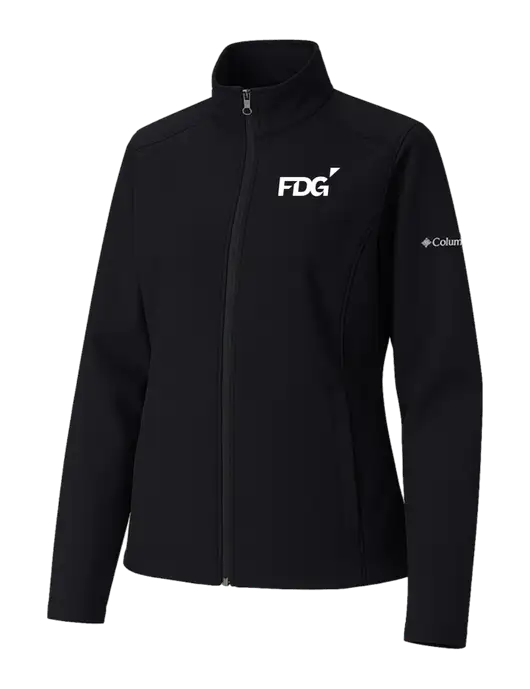 Columbia Womens Black Kruser Ridge Softshell Jacket w/FDG Logo