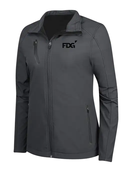 Dark Grey Womens Welded Softshell Jacket w/FDG Logo