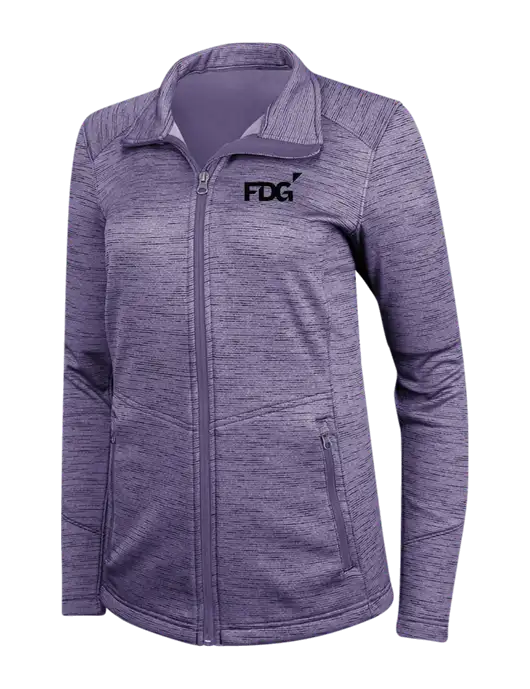 Purple Womens Digi Stripe Fleece Jacket w/FDG Logo