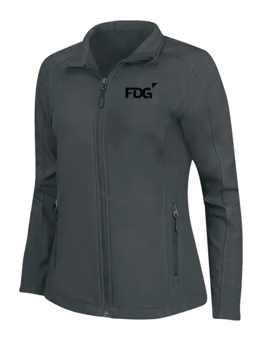 Charcoal Grey Womens Core Soft Shell Jacket w/FDG Logo