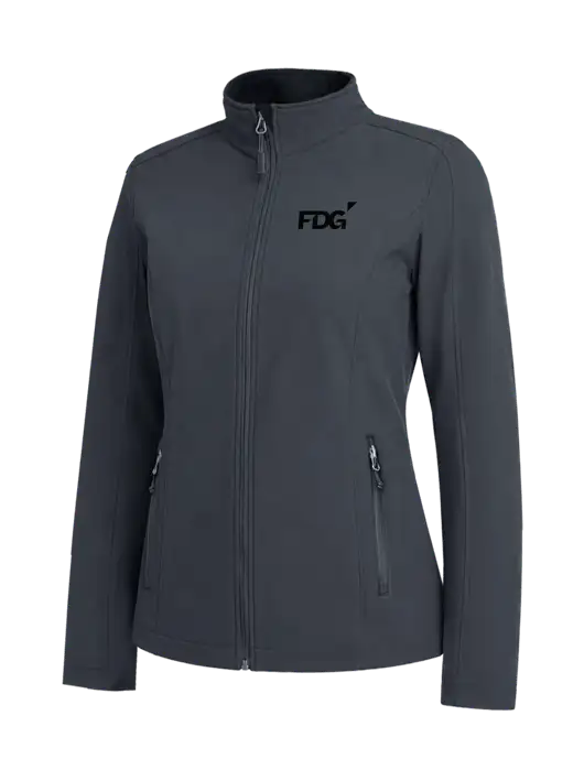 Charcoal Grey Womens Core Soft Shell Jacket w/FDG Logo