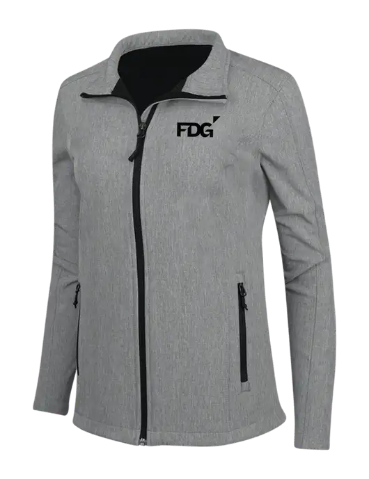 Medium Grey Heather Womens Core Soft Shell Jacket w/FDG Logo