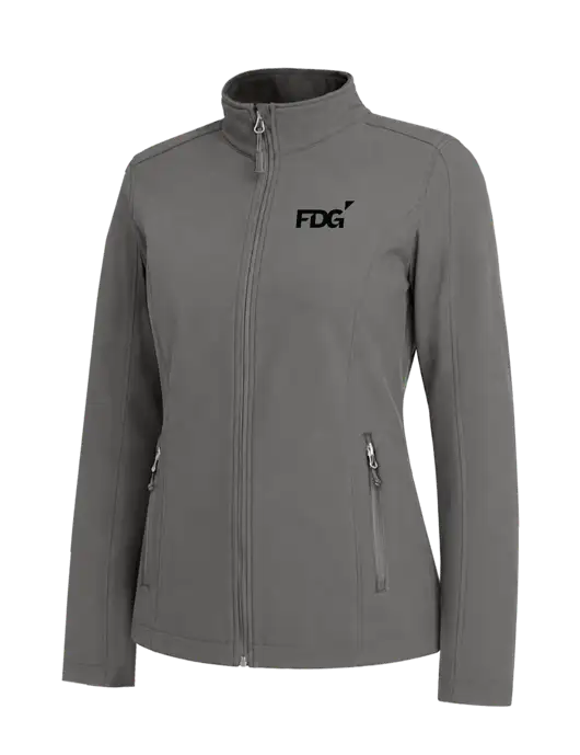 Medium Grey Womens Core Soft Shell Jacket w/FDG Logo